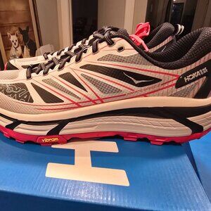 Hoka One One Mafate Speed 2 Galactic Grey Ruby Red 1126851-GTCG Mens Size 10 NEW